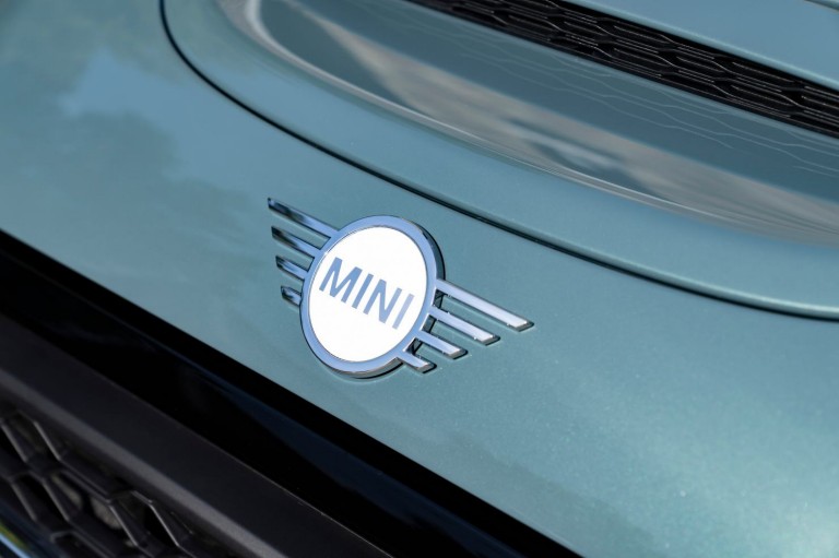 close up of MINI logo