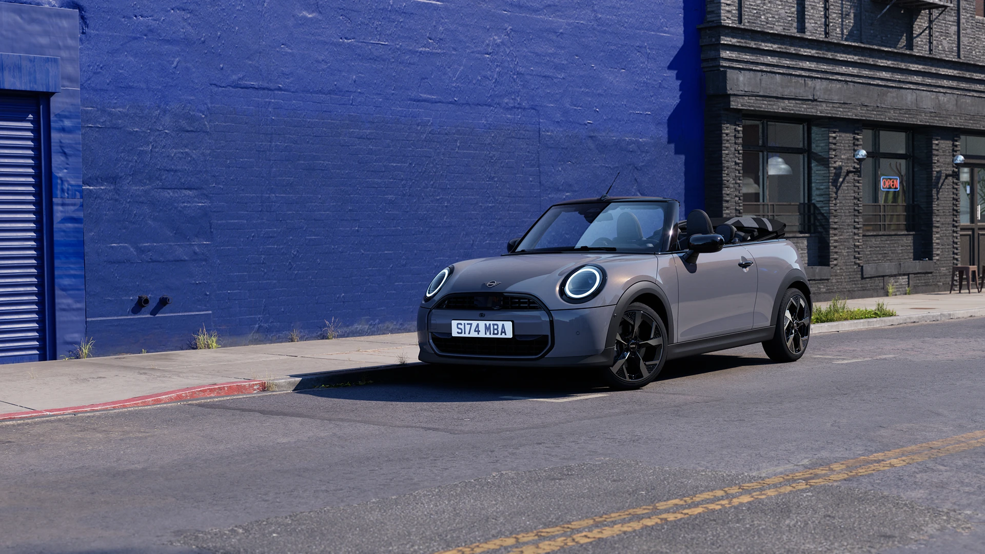 MINI Cooper קבריולה - מבט מלפנים - אפור Sparkling Copper Grey