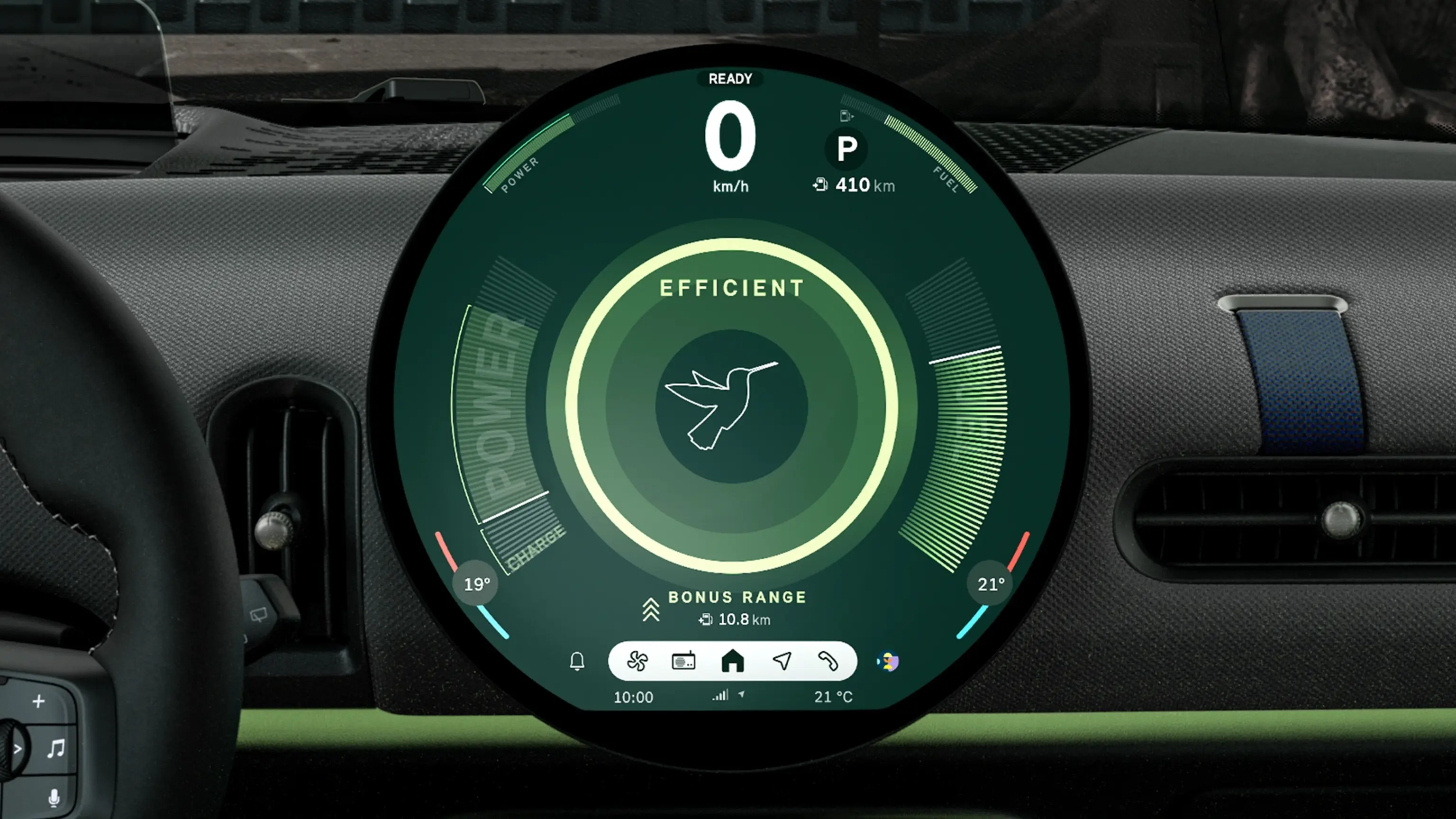 MINI Cooper‏ קבריולה - חוויית נהיגה - מצב gallery - מצב green